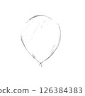 Sketch Balloon Hand Drawn, Black and White Illustration 126384383