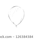 Sketch Balloon Hand Drawn, Black and White Illustration 126384384