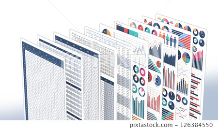 並排業務資料，打印業務數據的多種資料 126384550