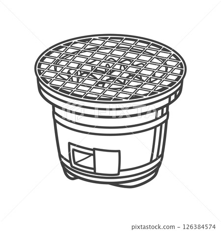 Charcoal grill (with charcoal) 126384574