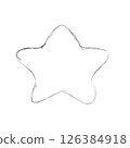 Sketch Star Hand Drawn Black and White Illustration 126384918