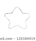 Sketch Star Hand Drawn Black and White Illustration 126384919