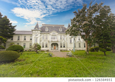 The Renaissance-style main building of the former Yonezawa Technical High School, a national important cultural property The Renaissance-style main building of the former Yonezawa Technical High School, a national important cultural property 126384931