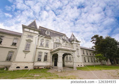 The Renaissance-style main building of the former Yonezawa Technical High School, a national important cultural property The Renaissance-style main building of the former Yonezawa Technical High School, a national important cultural property 126384935