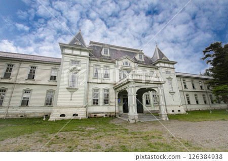 The Renaissance-style main building of the former Yonezawa Technical High School, a national important cultural property The Renaissance-style main building of the former Yonezawa Technical High School, a national important cultural property 126384938