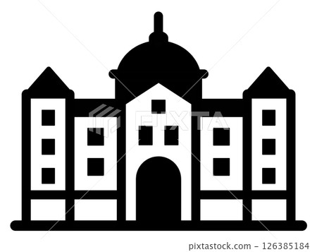 Tokyo station-style icon "AI-generated image" 126385184