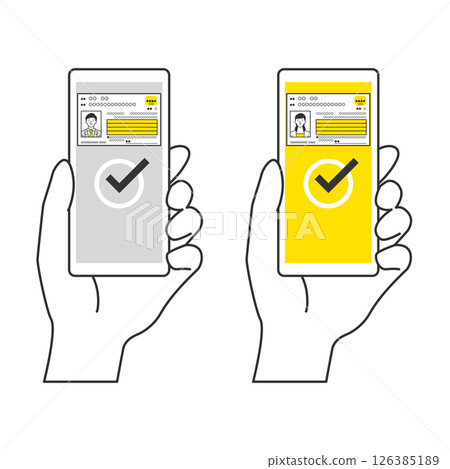 My Number card installed on a smartphone My Number card installed on a smartphone 126385189