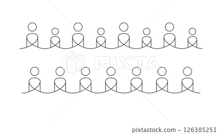 Relationship teamwork connected together icon pattern concept 126385251