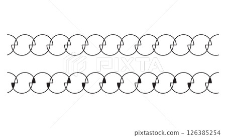 Edge borders geometric repeat chain pattern for decoration 126385254