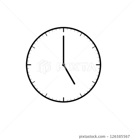 Clock icon (5 o'clock) 126385567