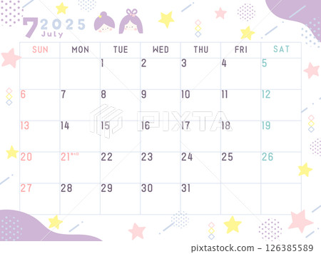 2025年7月七夕曆 126385589