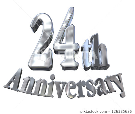 3DCG text "24th Anniversary/24th Anniversary Mark Sparkle" 126385686