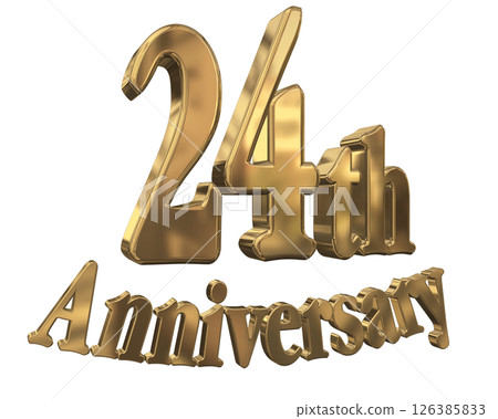 3DCG文字“24週年/24週年紀念馬克·斯帕克” 3DCG文字“24週年/24週年紀念馬克·斯帕克” 126385833