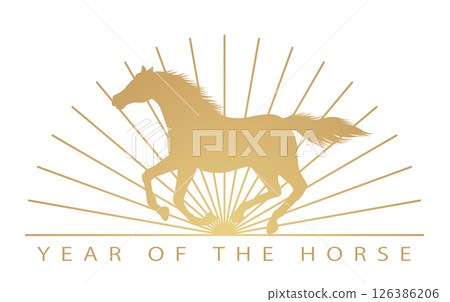New Year's material: Year of the horse vector zodiac symbol illustration New Year's material: Year of the horse vector zodiac symbol illustration 126386206