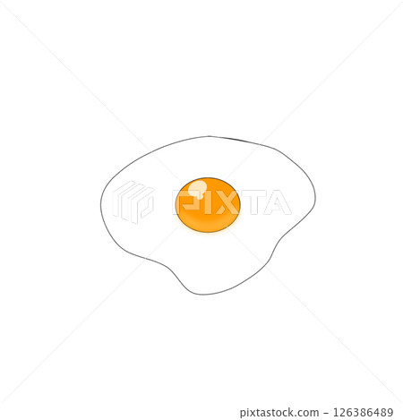 Simple fried egg egg food 126386489