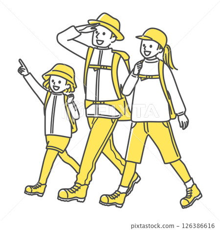 家庭徒步旅行 126386616