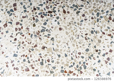 Terrazzo pattern background. Terrazzo mosaic stone ceramic tile texture design.  126386976