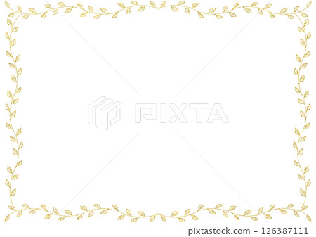 金箔線描框 金箔線描框 126387111