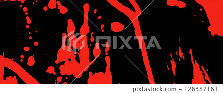Blood drops and splatters pattern. Red splashes, streaks, and drops for spooky backgrounds. 126387161