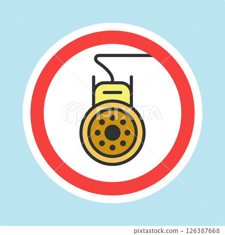 Video surveillance label, CCTV camera sticker 126387668