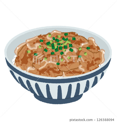 豬肉蓋飯插圖 126388094