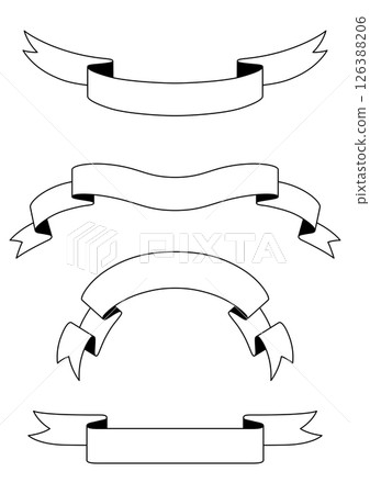 Set of ribbons. Decorative abstract banners. Set of ribbons. Decorative abstract banners. 126388206