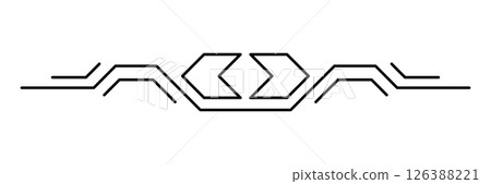 Line geometric element. Modern decorative linear divider. 126388221