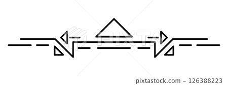 Line geometric element. Modern decorative linear divider. Line geometric element. Modern decorative linear divider. 126388223