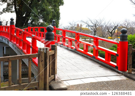 Shinkyo Bridge in Okazaki Castle Park Shinkyo Bridge in Okazaki Castle Park 126388481
