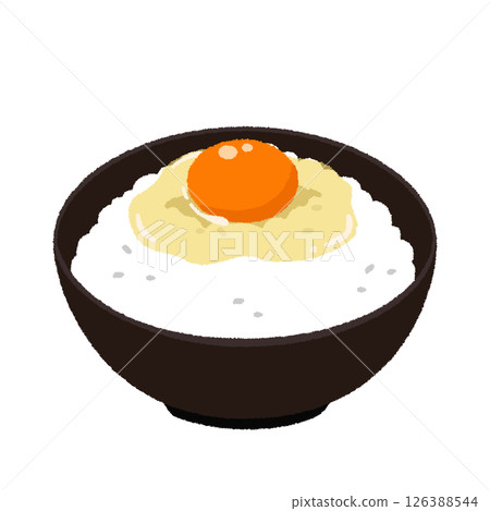 雞蛋蓋飯的插圖 126388544