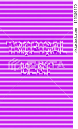 Tropical Beat Text with Neon Striped Background 126389370