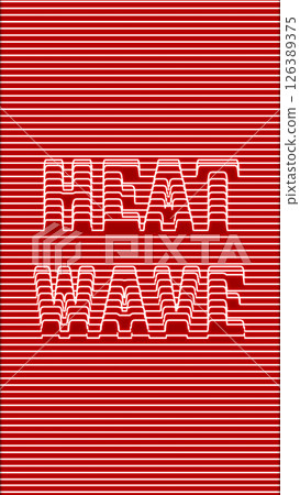 Heat Wave Neon Text With Red Contour Design 126389375