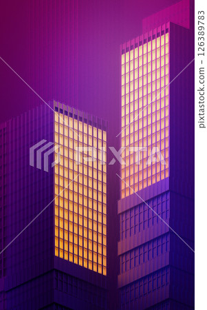 downtown, facade, glass 126389783