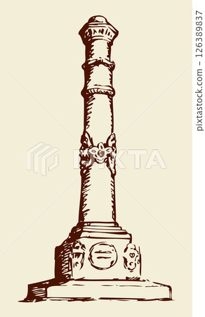 High column. Vector drawing High column. Vector drawing 126389837