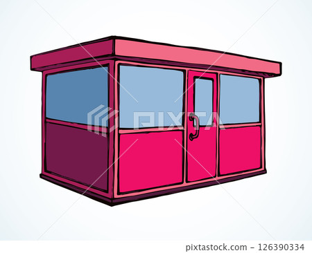 Shop stall. Vector drawing 126390334