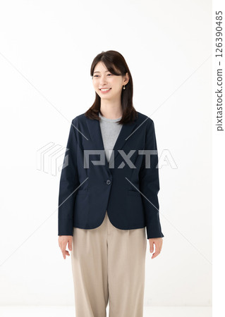 Middle female business woman Middle female business woman 126390485