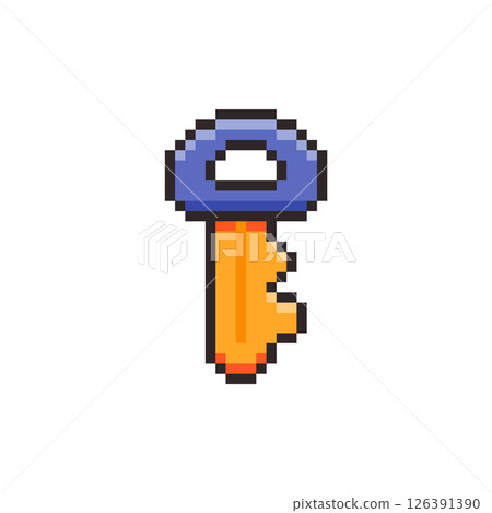 Pixel art key game asset design 126391390