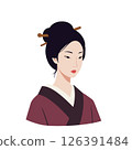 Japanese women in kimono shape 126391484