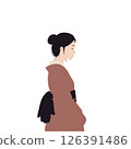 Japanese women in kimono shape 126391486