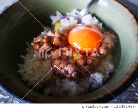 納豆 發酵大豆 蛋 126391489
