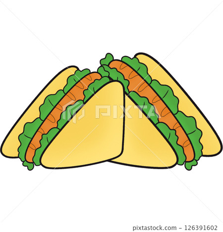 The illustration of a sandwich 126391602