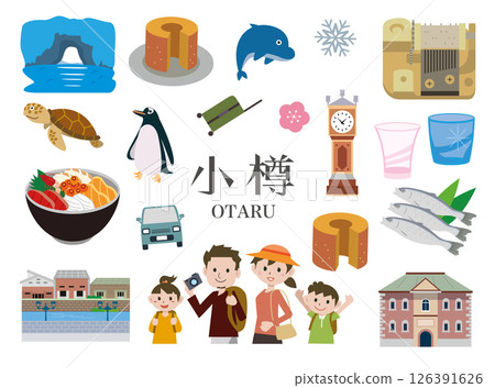 北海道小樽市觀光美食插圖 北海道小樽市觀光美食插圖 126391626