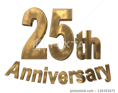 3DCG文字“25週年/25週年紀念馬克·斯帕克” 3DCG文字“25週年/25週年紀念馬克·斯帕克” 126391672