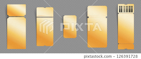 Luxury golden tickets collection Luxury golden tickets collection 126391728