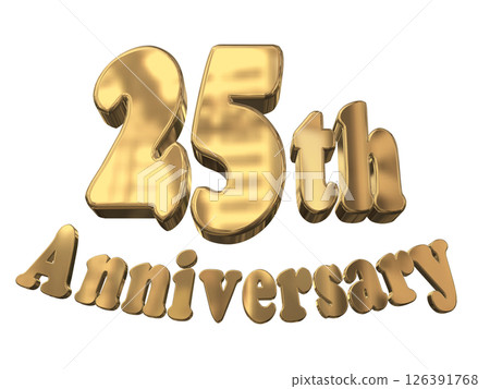 3DCG文字“25週年/25週年紀念馬克·斯帕克” 3DCG文字“25週年/25週年紀念馬克·斯帕克” 126391768