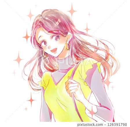 女人外出秋季形象閃閃發光 126391798