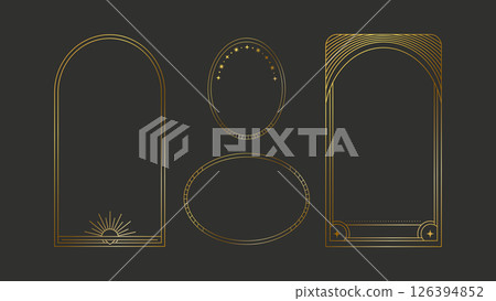 Golden Frame Art Deco Set Geometric Card Border Banner Element Line Modern Vector Elegant Vintage Boho Celestial Luxury Art Nouveau Collection Golden Frame Art Deco Set Geometric Card Border Banner Element Line Modern Vector Elegant Vintage Boho Celestial Luxury Art Nouveau Collection 126394852