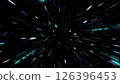 Abstract tunnel of a multicolor spectrum background. Bright rays of neon light and colorful glowing lines moving speed through the dark. 126396453