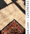 Old Persian carpet with pattern. detail top viewpoint 126396543
