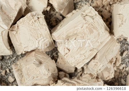 Fresh Compressed Yeast Brick for Baking 126396618